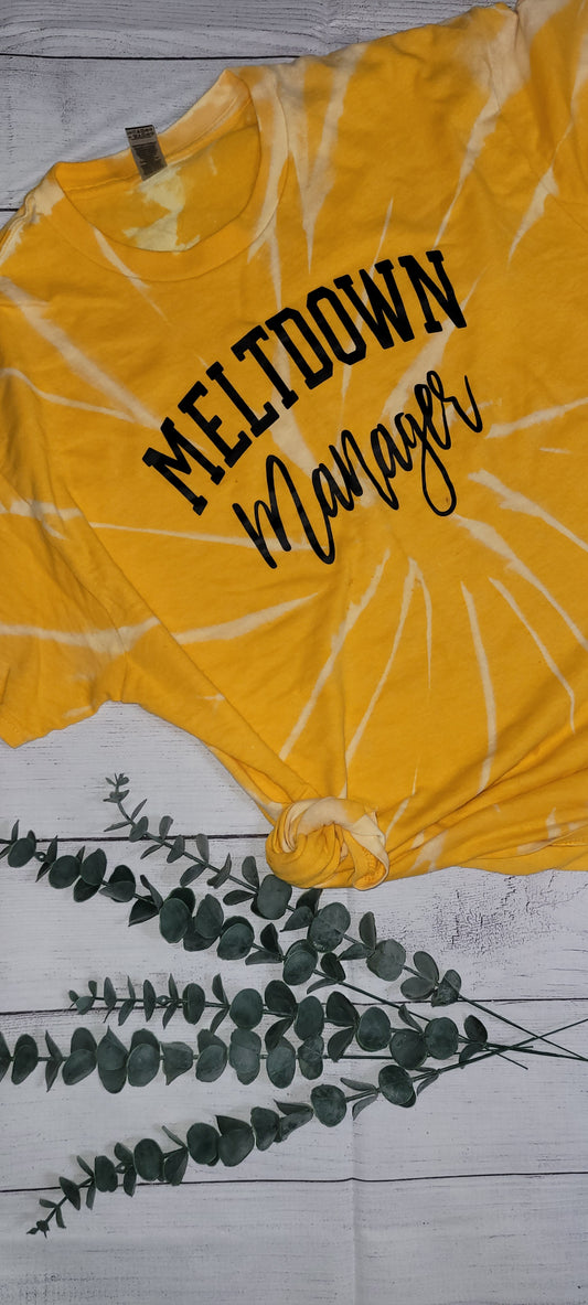 *BLEACHED* Meltdown Manager (Custom Order T-Shirt)