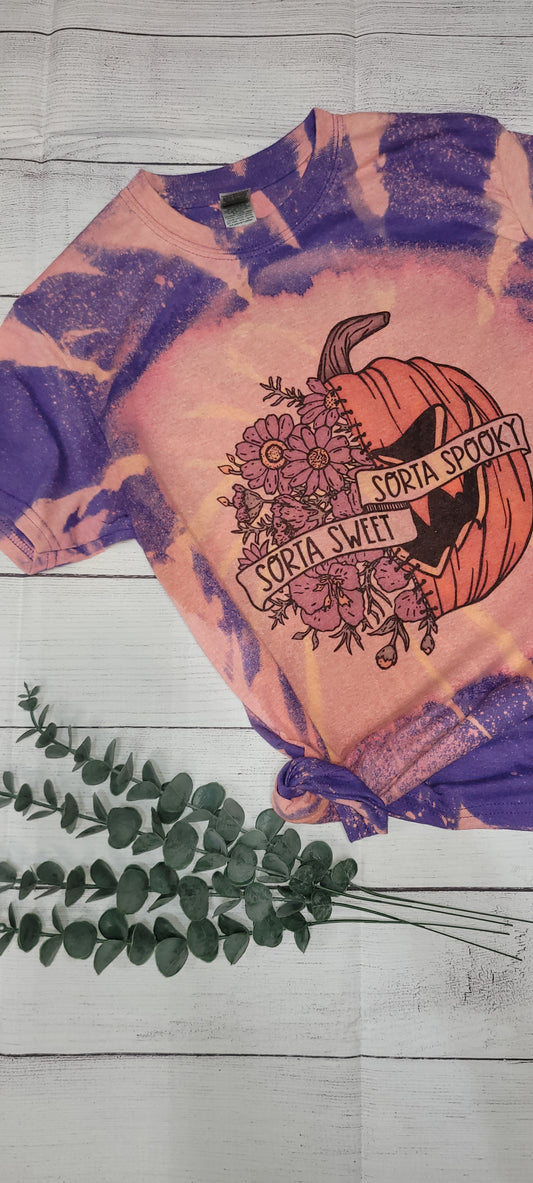 *BLEACHED* Sorta Sweet Sorta Spooky (Custom Order T-Shirt)